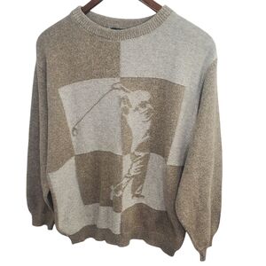 Vintage Haggar Grand Slam Sweater Mens Golf Scenic Crewneck Size XL Made In USA